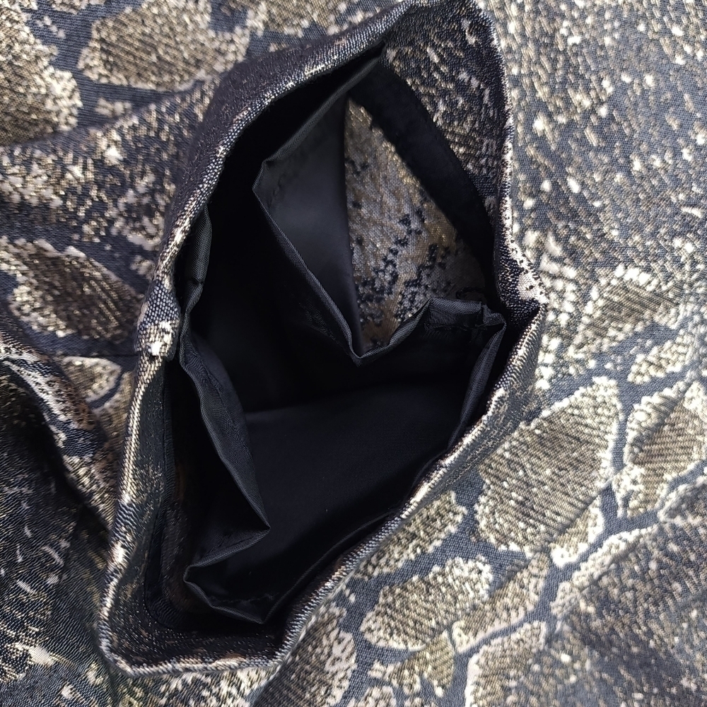 Worthington Gray Gold Snakeskin Print Lined Pants Size 10 - Picture 4 of 11